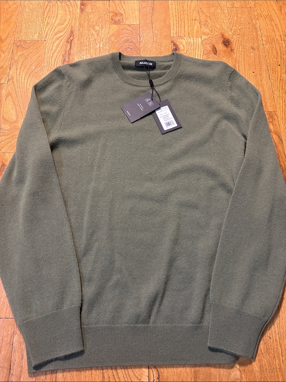NAADAM Men's Crewneck Sweater in Olive